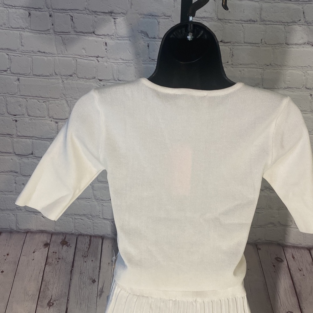 NWT  NICHOLE LYNEL MINI WHITE SKIRT SET - Picture 9 of 10